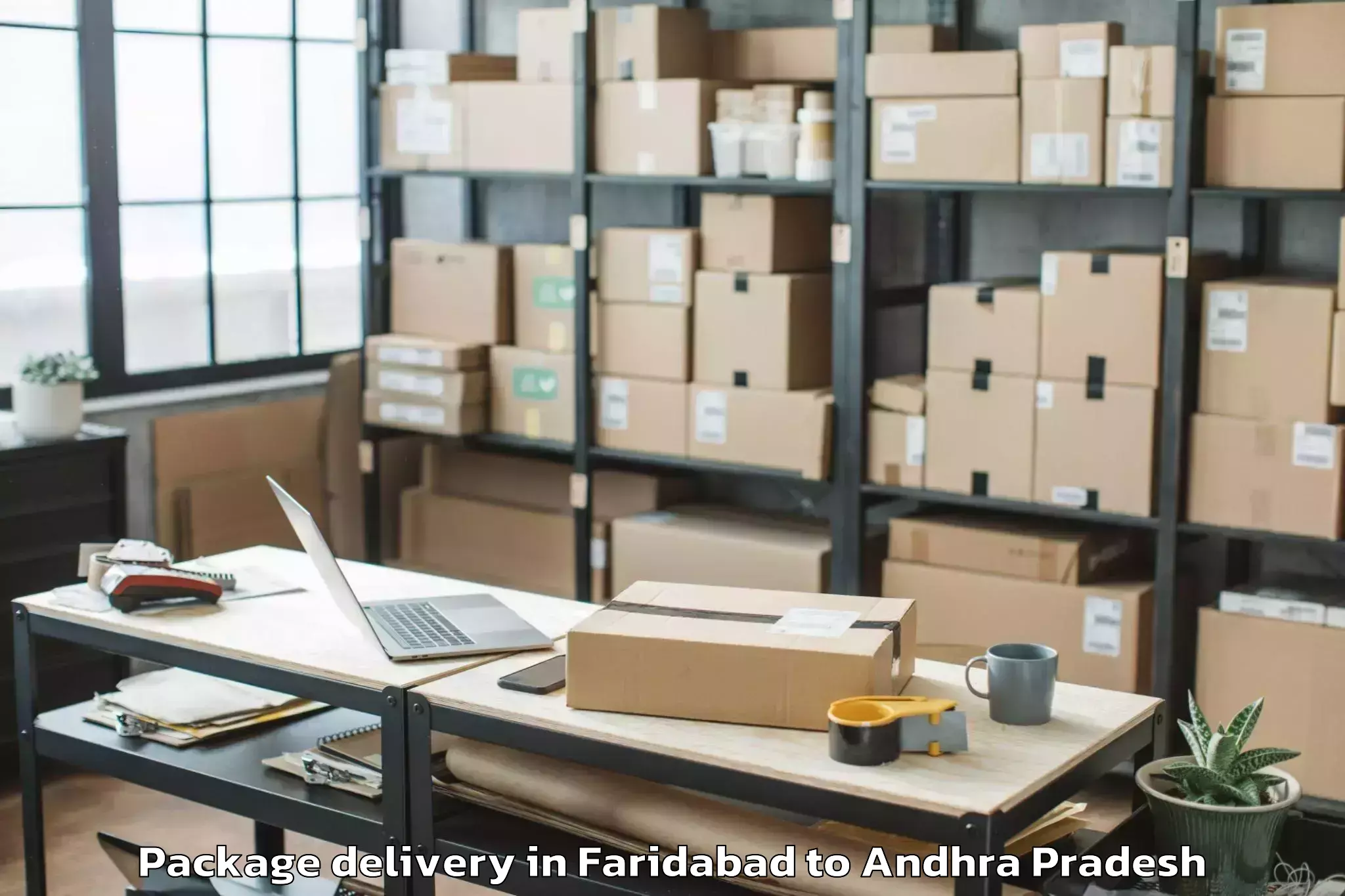 Trusted Faridabad to Akividu Package Delivery